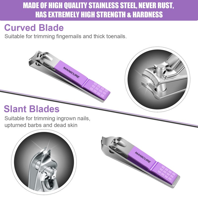 Leipple Manicure Set Professional Nail Clippers Pedicure Kit, 16 pcs Stainless Steel Nail Care Tools Grooming Kit with Luxurious Travel Leather Case for Thick Nails Men Women Gift - Image 3